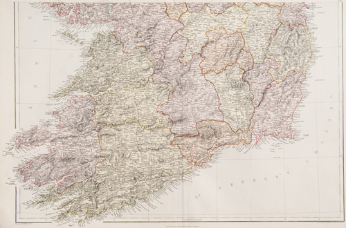 antique map of Ireland